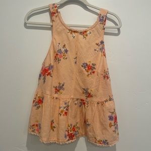American Eagle Floral Babydoll Tank Top